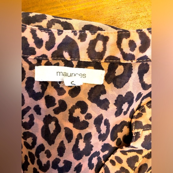 3/4 Sleeve Animal Print Blouse - Picture 2 of 2